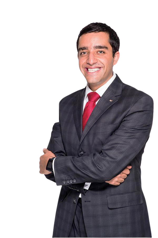 Carlos Agami in his early days, managing a jewelry store